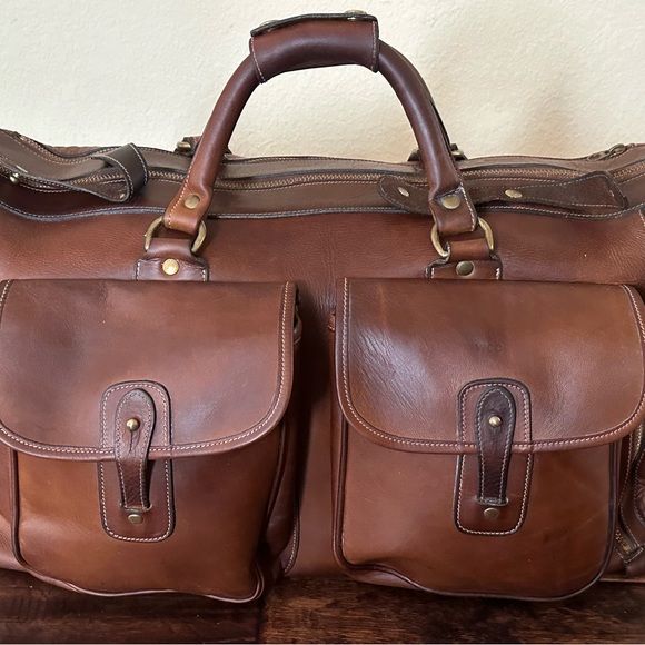 Ghurka Express No. 2 Leather Duffel Bag Marley Hodgson Chestnut Brown Vintage US - Picture 2 of 11